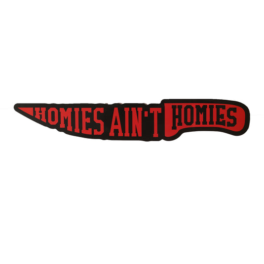 Backstabber Homies Ain't Homies Logo Sticker