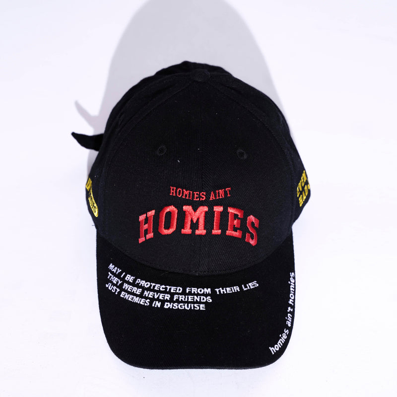 Load image into Gallery viewer, Red Homies Ain&#39;t Homies Logo Strap Back Hat
