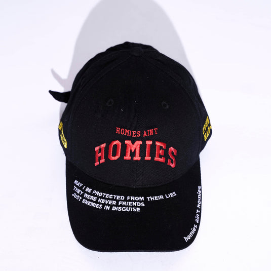 Red Homies Ain't Homies Logo Strap Back Hat