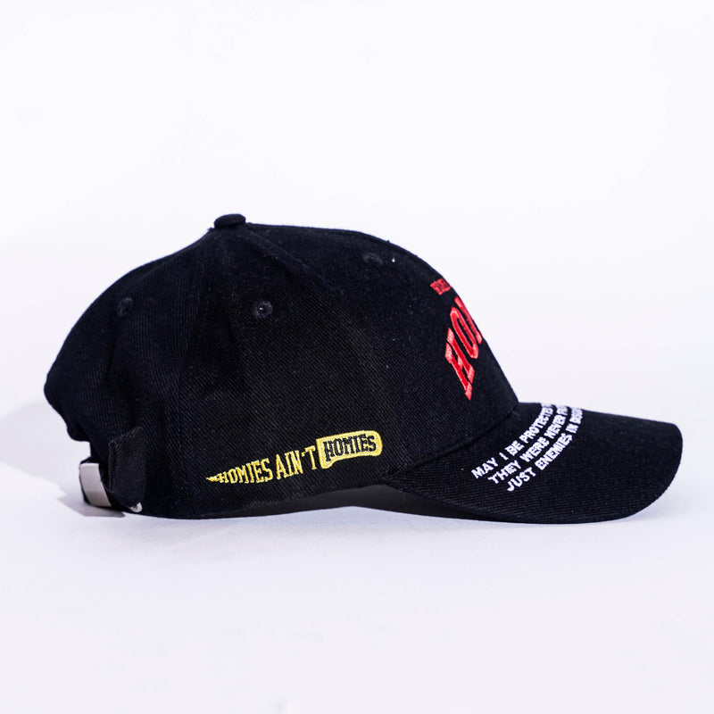 Load image into Gallery viewer, Red Homies Ain&#39;t Homies Logo Strap Back Hat
