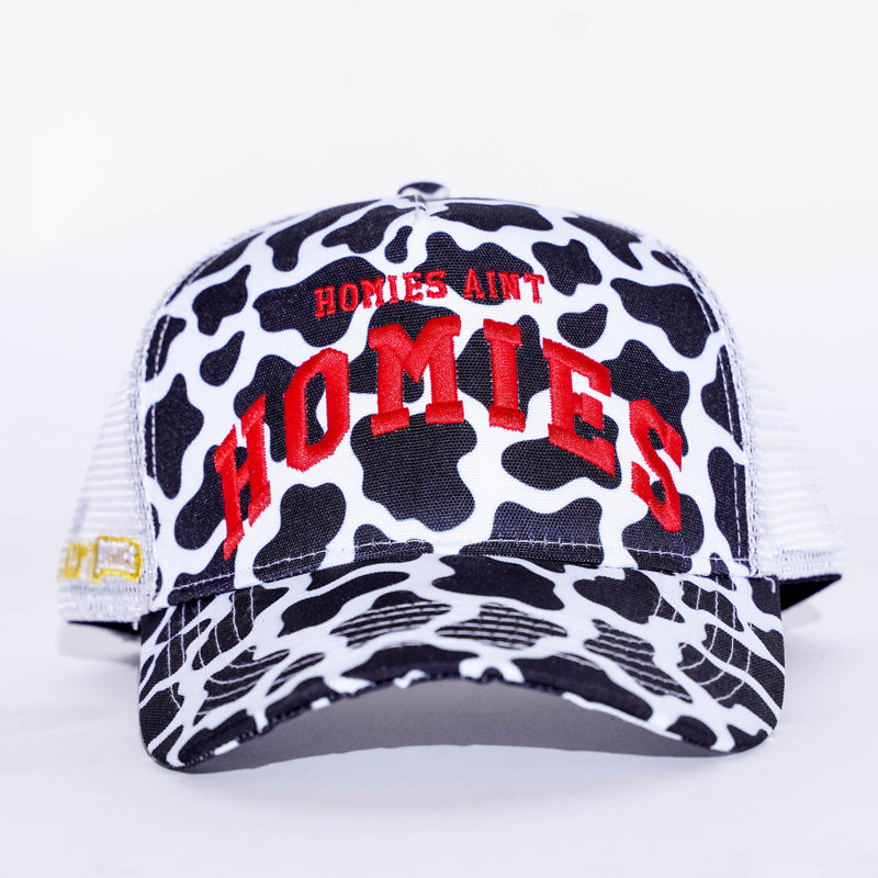 Load image into Gallery viewer, What&#39;s Beef Homies Ain&#39;t Homies Logo Trucker Hat
